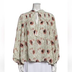Natalie Martin Printed Mock Neck Blouse